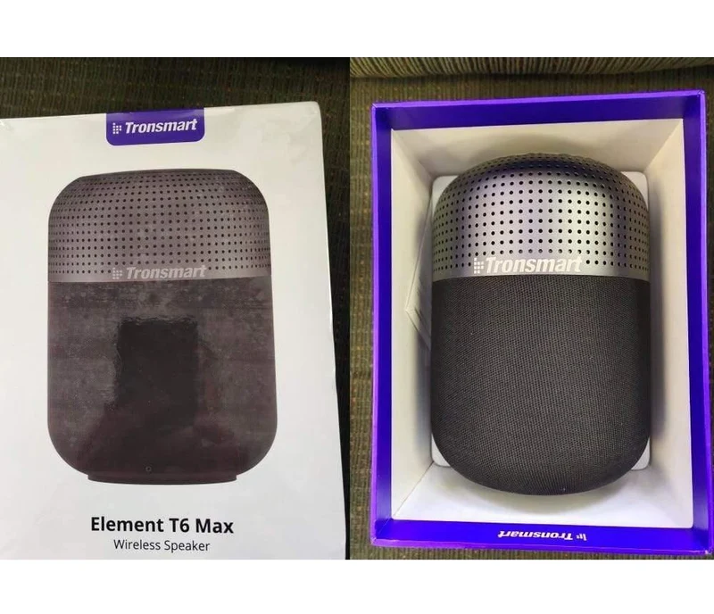 Tronsmart Element T6 Max 60 W kabelloser, wasserdichter Bluetooth-Lautsprecher mit 360-Stereo-Sound, tiefem Bass, IPX5 NFC-Heimkinosäule (T6 MAX)