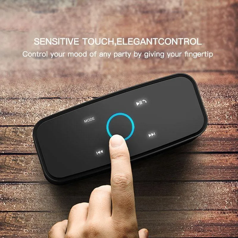 DOSS SoundBox Touch Control Bluetooth-Lautsprecher 2 * 6 W tragbare drahtlose Lautsprecher Stereo-Soundbox mit Bass und integriertem Mikrofon
