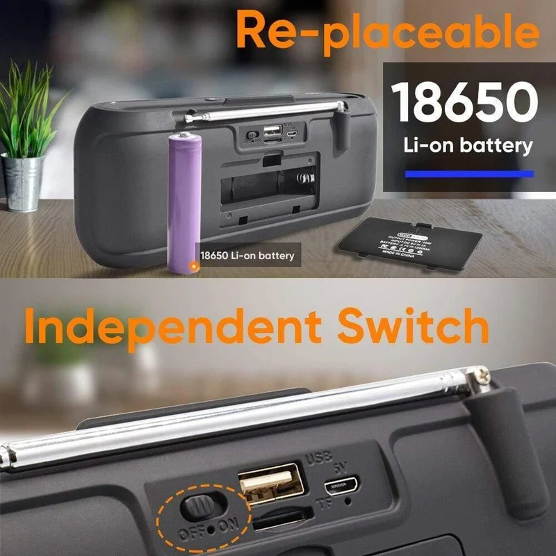 Radio Bluetooth Lautsprecher Stereo Wireless Säule 10W Mit Unterstützung für FM-Telefonhalter BT 5.0 TWS Tragbare Lautsprecher