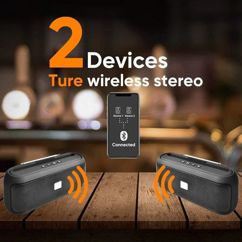 Radio Bluetooth Lautsprecher Stereo Wireless Säule 10W Mit Unterstützung für FM-Telefonhalter BT 5.0 TWS Tragbare Lautsprecher