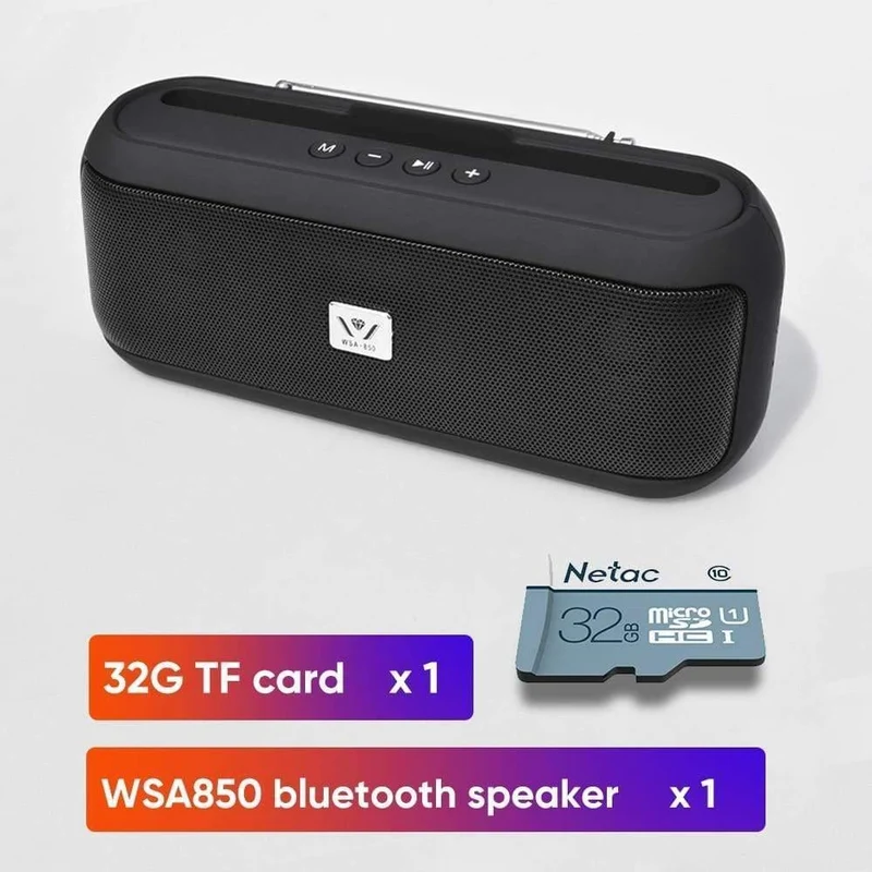 Radio Bluetooth Lautsprecher Stereo Wireless Säule 10W Mit Unterstützung für FM-Telefonhalter BT 5.0 TWS Tragbare Lautsprecher