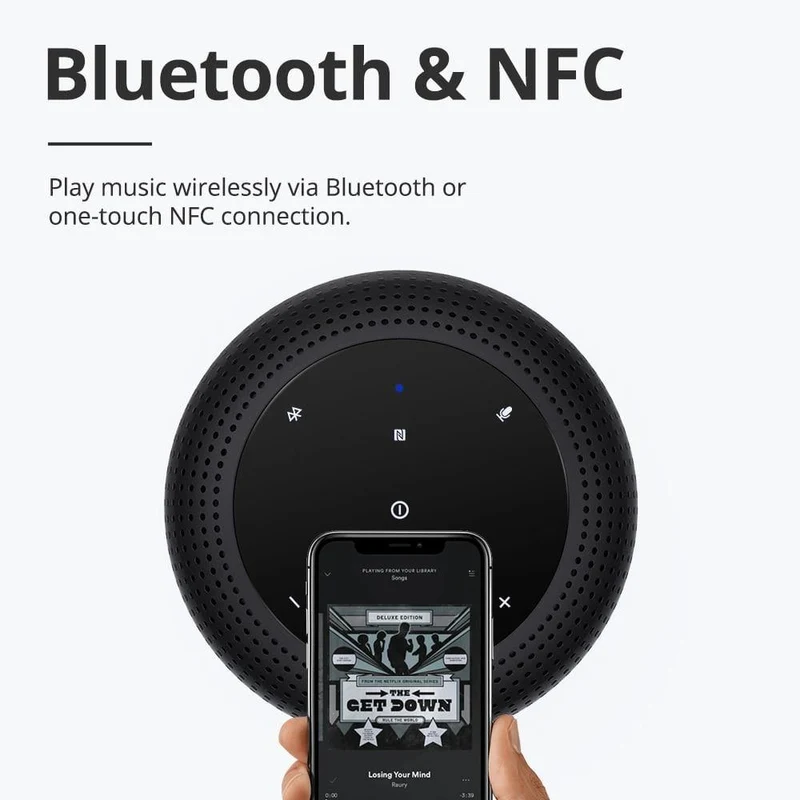 Tronsmart T6 Max Bluetooth-Lautsprecher, 60 W, Heimkino-Lautsprecher, TWS-Bluetooth-Säule mit Sprachassistent, IPX5, NFC, 20 Stunden Spielzeit (schwarz)