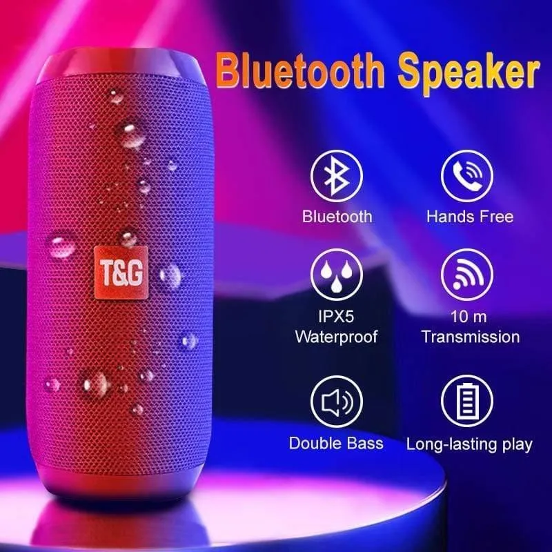 Wasserdichter Bluetooth-Lautsprecher Tragbare drahtlose Lautsprecher Subwoofer Außenlautsprecher Stereo-Musik Surround TF FM-Radio Mit Mikrofon