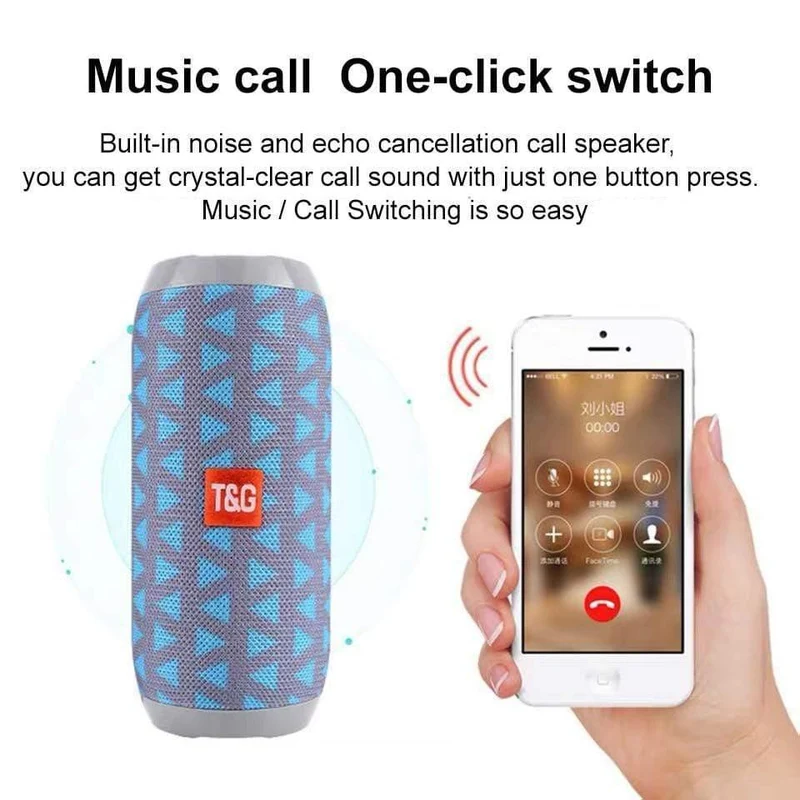 Wasserdichter Bluetooth-Lautsprecher Tragbare drahtlose Lautsprecher Subwoofer Außenlautsprecher Stereo-Musik Surround TF FM-Radio Mit Mikrofon