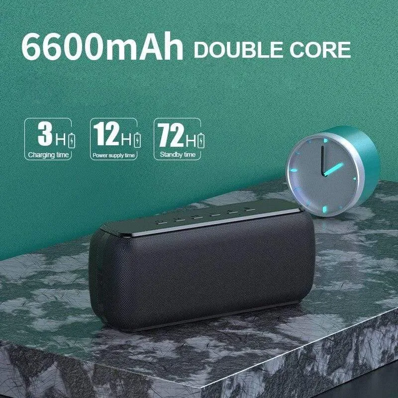 60W Wireless Wasserdichter Bluetooth-Lautsprecher DSP Bass Column Tragbarer Außenlautsprecher TWS Subwoofer Soundbar-Unterstützung TF-Karte AUX