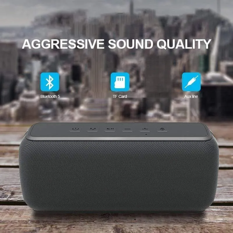 60W Wireless Wasserdichter Bluetooth-Lautsprecher DSP Bass Column Tragbarer Außenlautsprecher TWS Subwoofer Soundbar-Unterstützung TF-Karte AUX