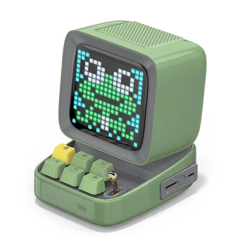 Retro Pixel Art Bluetooth tragbare Lautsprecher Wecker DIY LED-Bildschirm von APP Electronic Gadget Geschenk Home Decoration