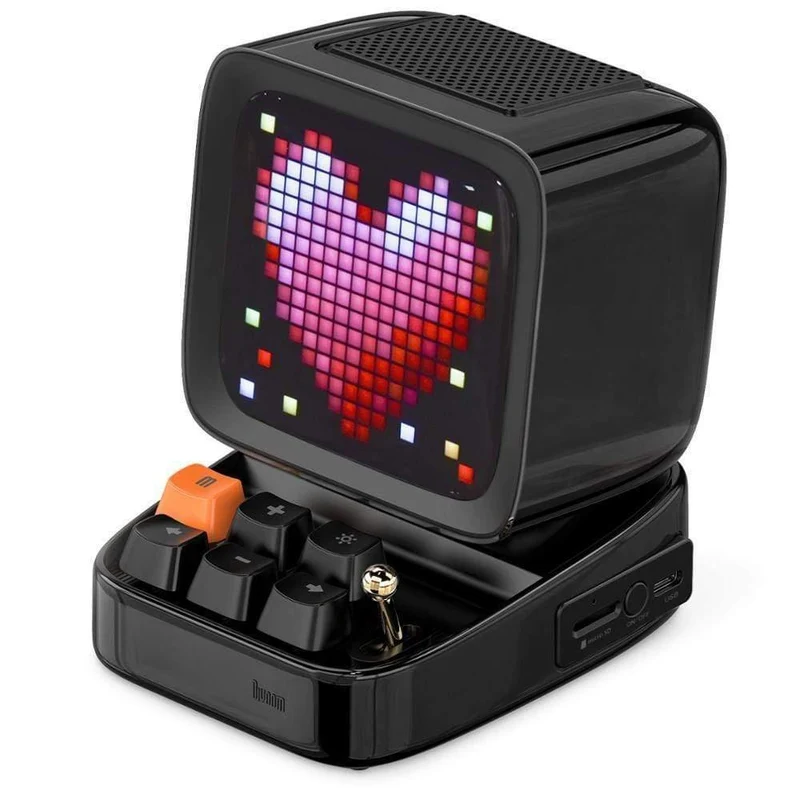 Retro Pixel Art Bluetooth tragbare Lautsprecher Wecker DIY LED-Bildschirm von APP Electronic Gadget Geschenk Home Decoration