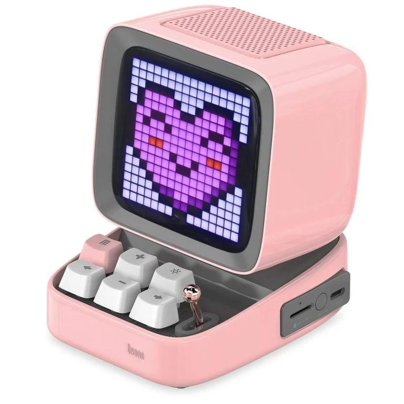 Retro Pixel Art Bluetooth tragbare Lautsprecher Wecker DIY LED-Bildschirm von APP Electronic Gadget Geschenk Home Decoration