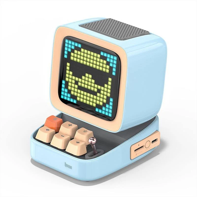 Retro Pixel Art Bluetooth tragbare Lautsprecher Wecker DIY LED-Bildschirm von APP Electronic Gadget Geschenk Home Decoration