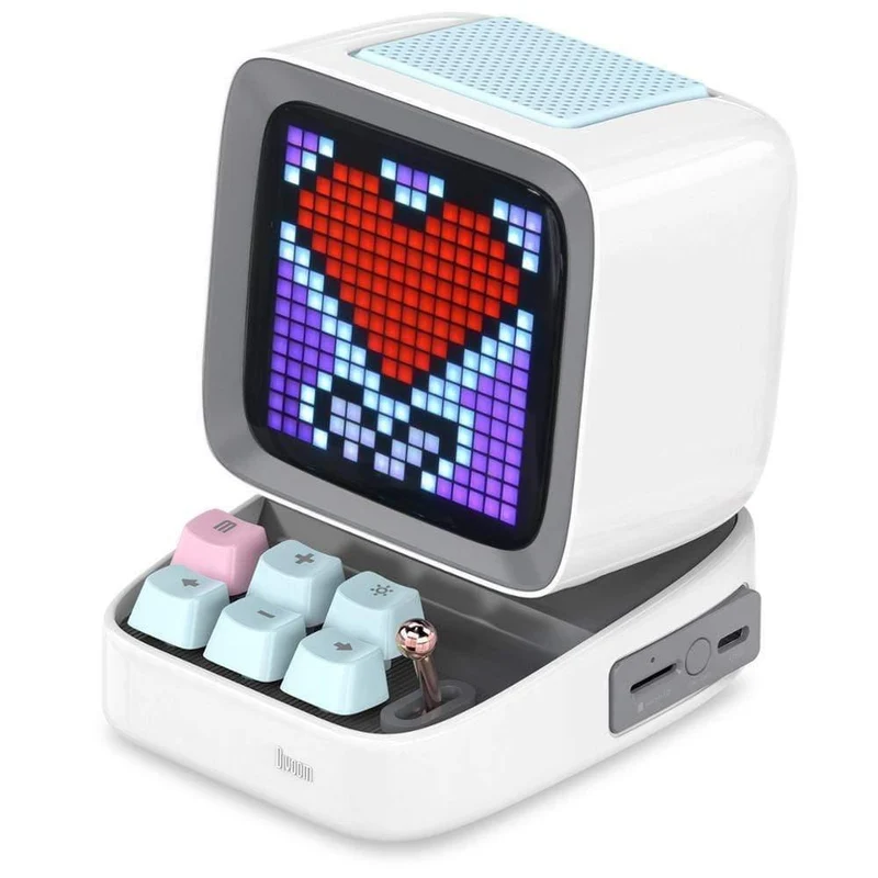 Retro Pixel Art Bluetooth tragbare Lautsprecher Wecker DIY LED-Bildschirm von APP Electronic Gadget Geschenk Home Decoration