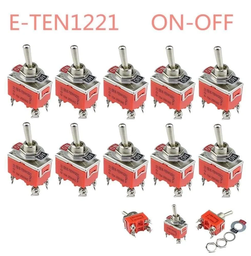 1 STÜCK E-TEN1221 15A 250 VAC 4PIN EIN-AUS Kippschalter Wippschalter Der Netzschalter Mikroschalter Orange