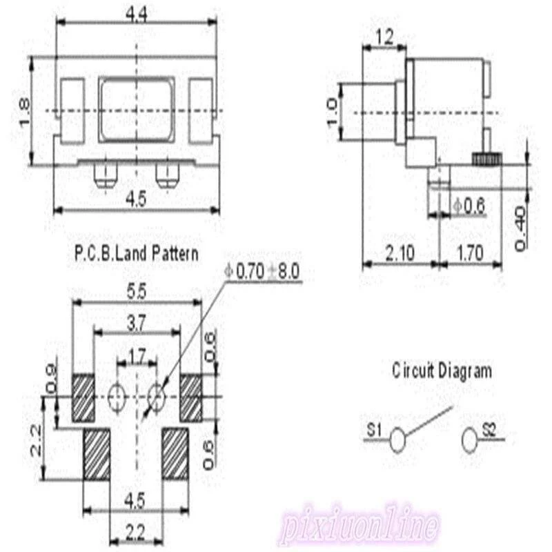 G72Y Hohe Qualität 50 stücke SMT 2x4 MM 2 PIN Tactile Tact Push Button Micro Schalter G72 Selbst-reset Momentary