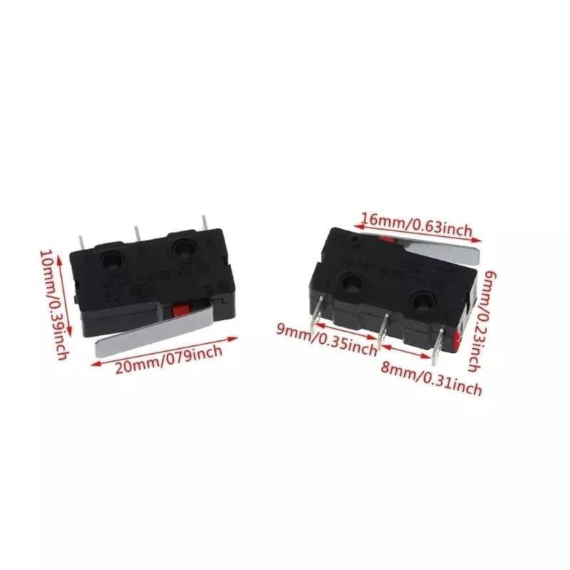 10/20 / 50PCS Mikroschalter-Endschalter 3-polig N / ON / C Alle 5A 250VAC KW11-3Z Mikroschalter
