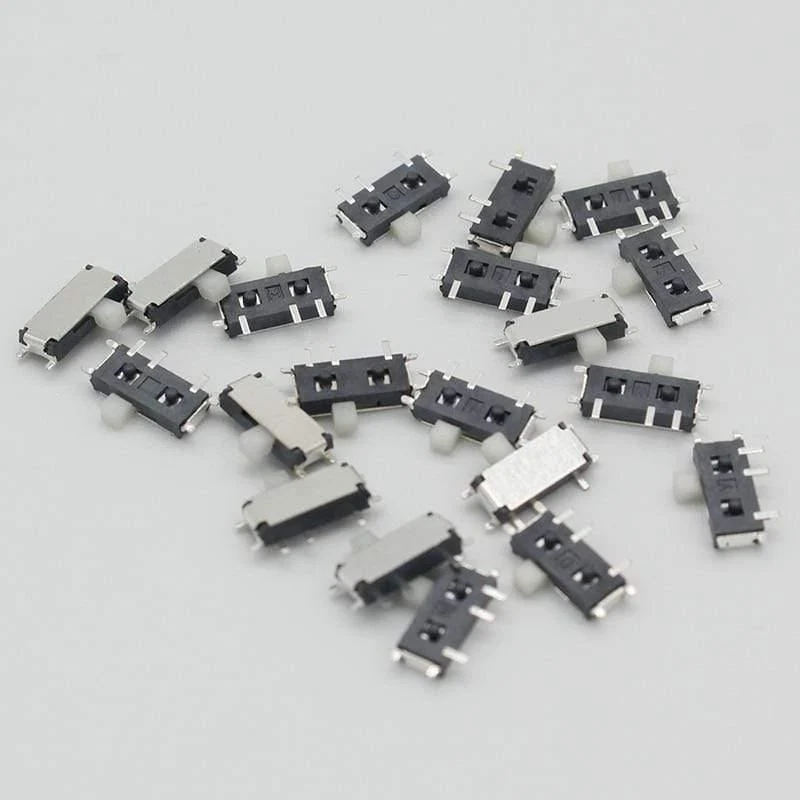 20PCS 7-poliger Mini-Schiebeschalter EIN-AUS 2Position Micro Slide-Kippschalter 1P2T H = 1.5 MM Miniatur-Horizontal-Schiebeschalter SMD