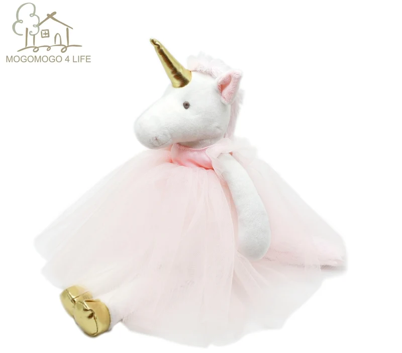 Luxus Mogo handgemachte Plüsch Einhorn Spielzeug Ballerina Einhorn Puppe Prinzessin Einhorn Puppe Super Golden Horn Pferd Kuscheltiere