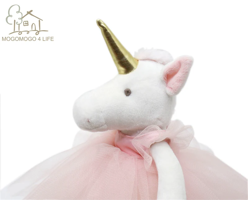Luxus Mogo handgemachte Plüsch Einhorn Spielzeug Ballerina Einhorn Puppe Prinzessin Einhorn Puppe Super Golden Horn Pferd Kuscheltiere