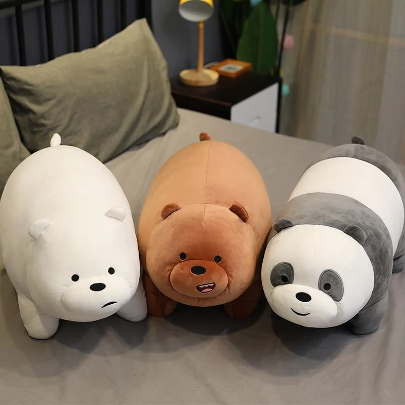 Stand Bare Bear Plüschtiere Kinder Kuscheltiere Zeichentrickfigur Plüschpuppe Kissen Weiche süße Plüschsachen Geburtstagsgeschenk Kinder