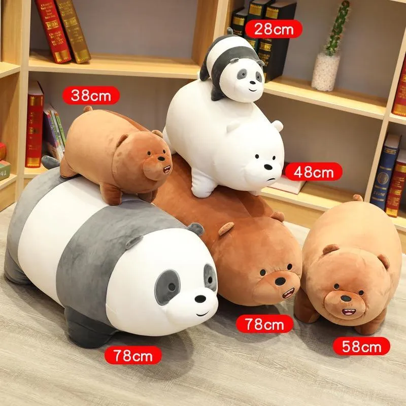 Stand Bare Bear Plüschtiere Kinder Kuscheltiere Zeichentrickfigur Plüschpuppe Kissen Weiche süße Plüschsachen Geburtstagsgeschenk Kinder