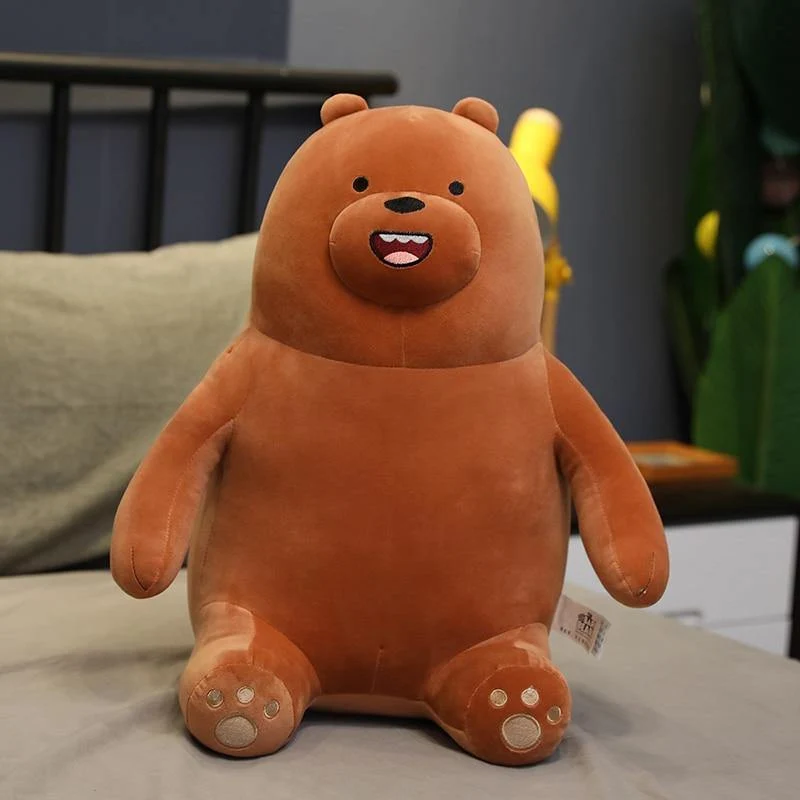Stand Bare Bear Plüschtiere Kinder Kuscheltiere Zeichentrickfigur Plüschpuppe Kissen Weiche süße Plüschsachen Geburtstagsgeschenk Kinder