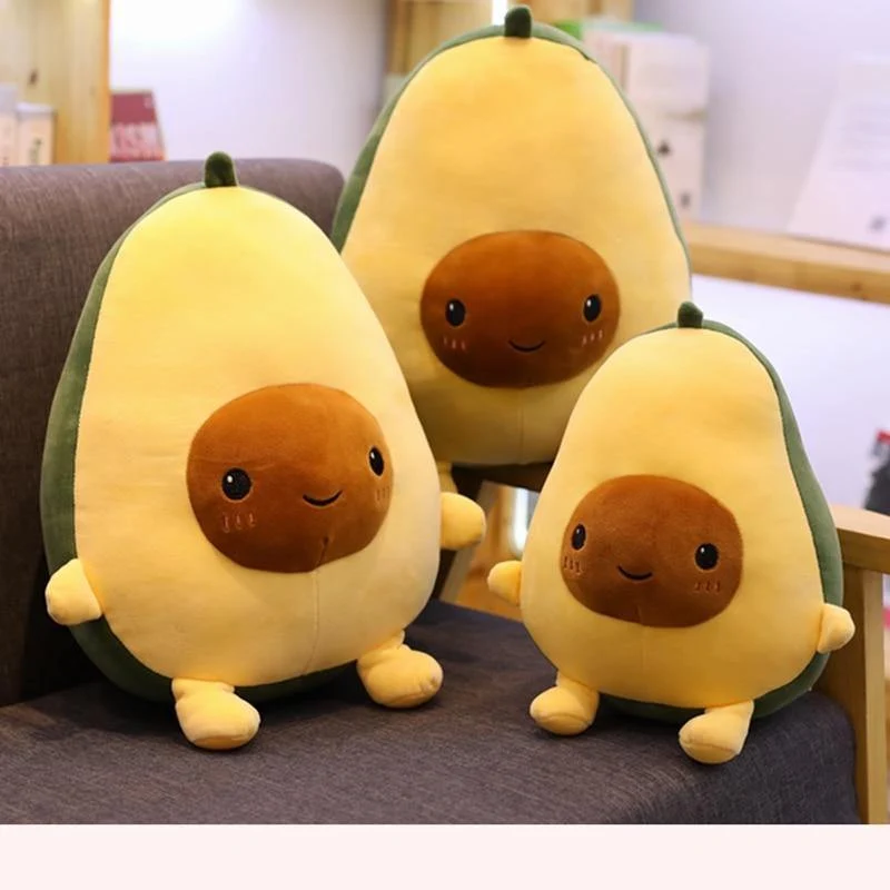 60cm Ins Heiße Avocado-Puppe Nettes Obst-Plüschtier Großes superweiches Kissen Kissen Hochwertiges Geschenk für Kinder Süße gefüllte Puppe