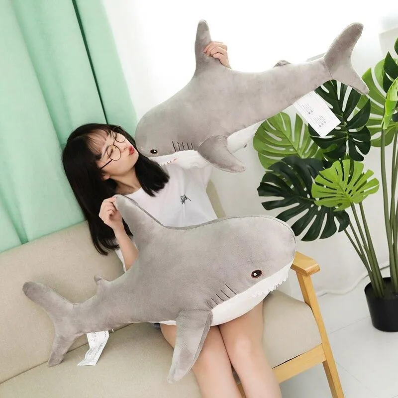 Ins 15/45 / 60cm Riesenhai Plüsch Kuscheltier Soft Speelgoed Tier Lesekissen für Weihnachtsgeschenke Kissen Puppe Geschenk für Kinder