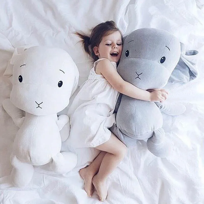 Dropshipping Cute Bunny Plüsch Spielzeug Glück Junge Baby Kinder Spielzeug Tier Spielzeug Gefüllte Weiche Kaninchen Puppe Geburtstag Geschenke Für Kind 50CM 30CM