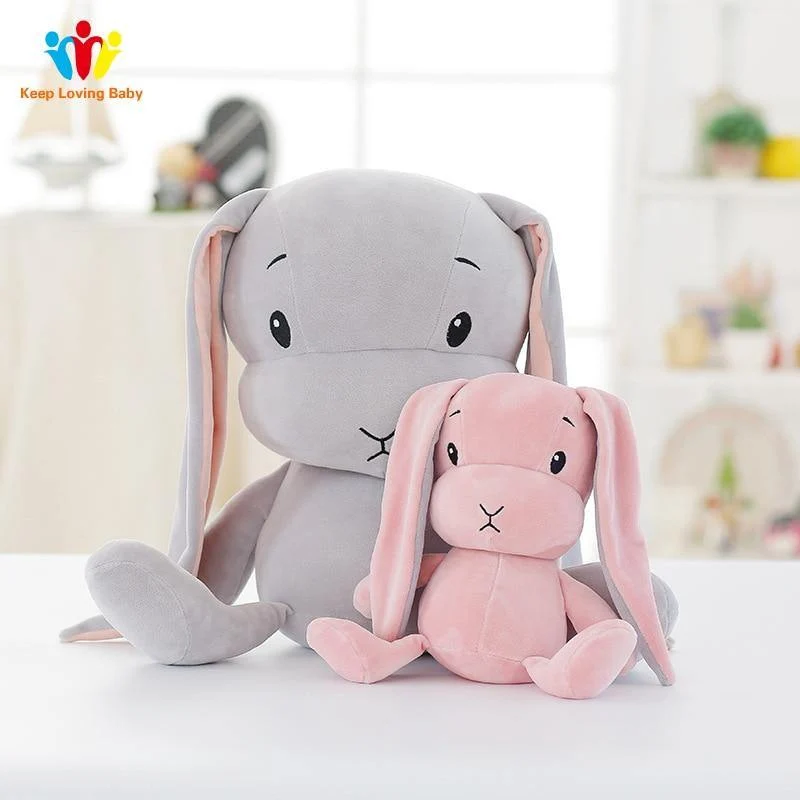 Dropshipping Cute Bunny Plüsch Spielzeug Glück Junge Baby Kinder Spielzeug Tier Spielzeug Gefüllte Weiche Kaninchen Puppe Geburtstag Geschenke Für Kind 50CM 30CM