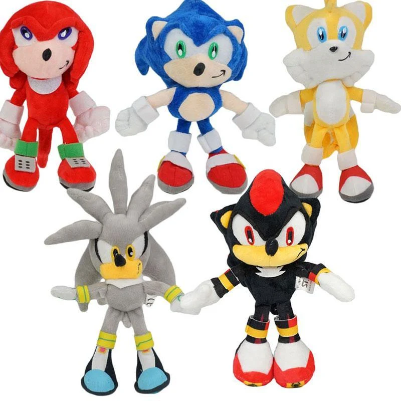 9'' 23cm 5 Farben Super Sonic Plüsch Spielzeug Knuckles Tails Weiche Puppen Für Kinder Geschenk