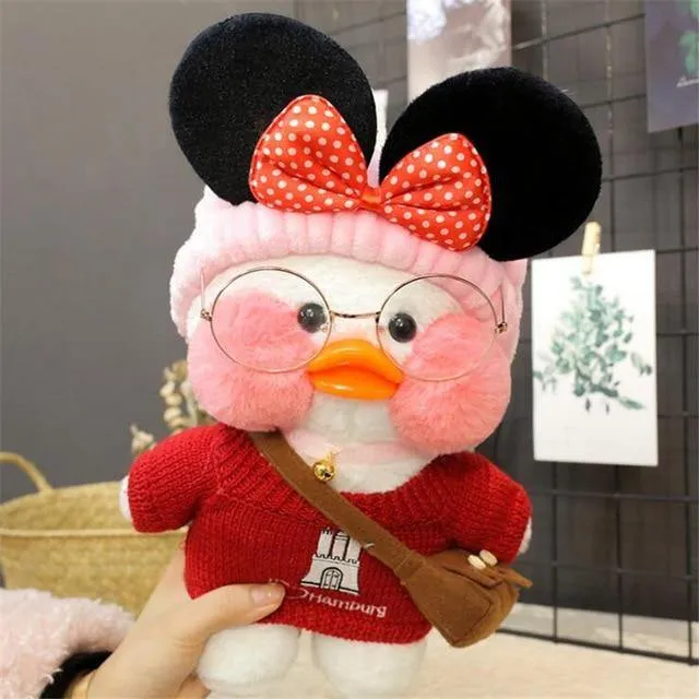 30cm Cartoon Niedlich LaLafanfan Cafe Ente Plüschtiere Gefüllte Weiche Schöne Puppen Tierkissen Für Kinder Kinder Mädchen Geburtstagsgeschenke