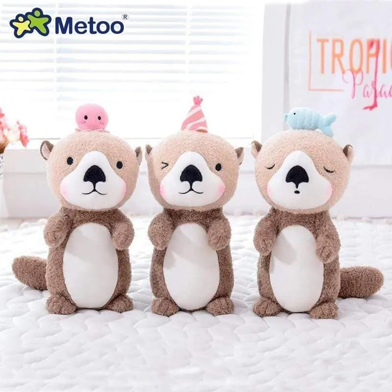 24 cm Otter Metoo Puppe Stofftiere Plüschtiere Kinderspielzeug für Mädchen Kinder Jungen Kawaii Baby Plüschtiere Cartoon Stofftiere