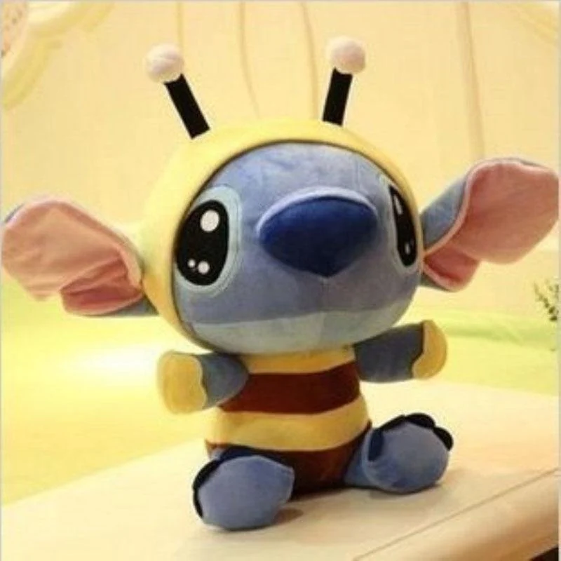 20 cm Kawaii Biene Stich Plüschtiere Cartoon Tiere Gefüllte Weiche Puppe Lustige Stich Peluche Brinquedos Für Kinder Weihnachtsgeschenke (20 cm)