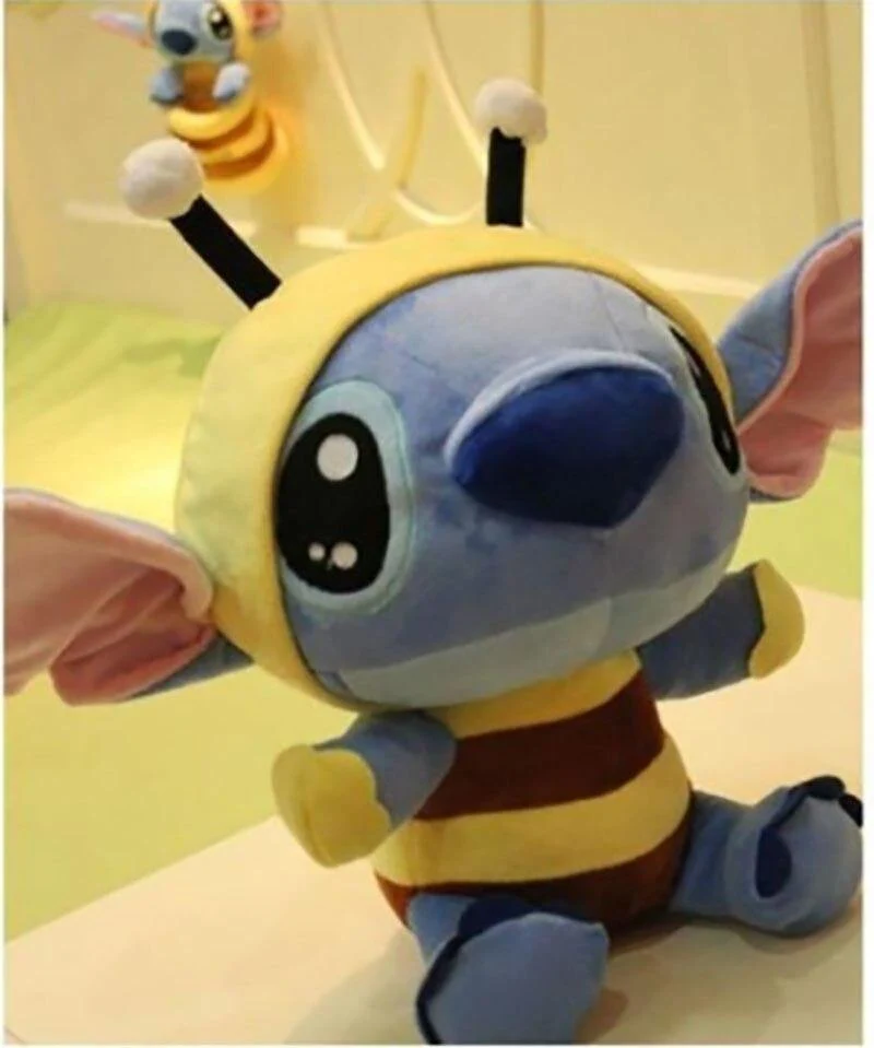 20 cm Kawaii Biene Stich Plüschtiere Cartoon Tiere Gefüllte Weiche Puppe Lustige Stich Peluche Brinquedos Für Kinder Weihnachtsgeschenke (20 cm)