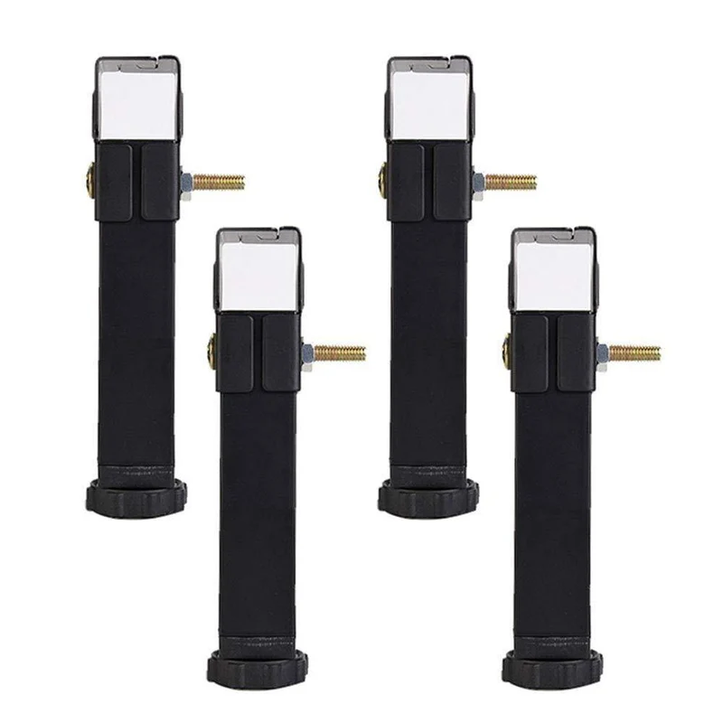 Möbelbeine, verstellbare Stützfüße Reihe Skelettverstärkung Bettbeine Hardware-Zubehör Schwarz 15 ~ 30cm hoch, rutschfest R.