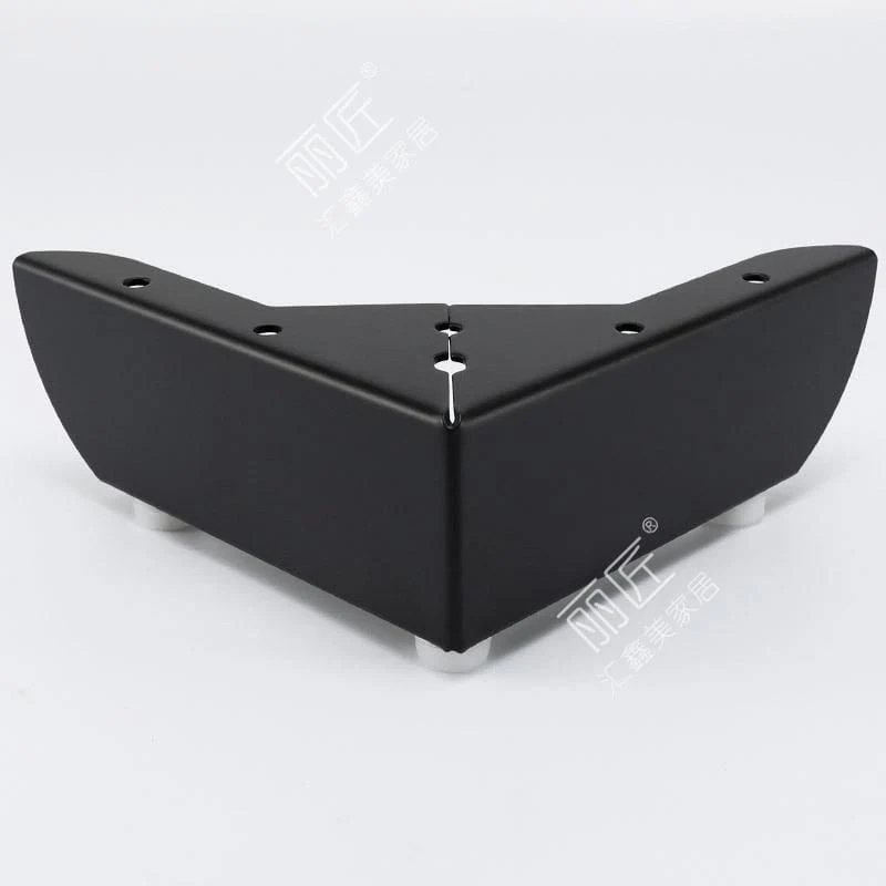 4 Stück Metall-Möbelbeine, quadratisch, für Schrank, Holz, Tischbeine für Sofa, Füße, Fuß, Betterhöhung, Möbelzubehör (schwarz)