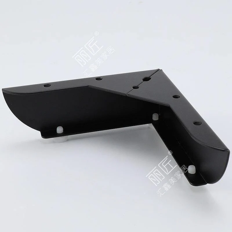 4 Stück Metall-Möbelbeine, quadratisch, für Schrank, Holz, Tischbeine für Sofa, Füße, Fuß, Betterhöhung, Möbelzubehör (schwarz)
