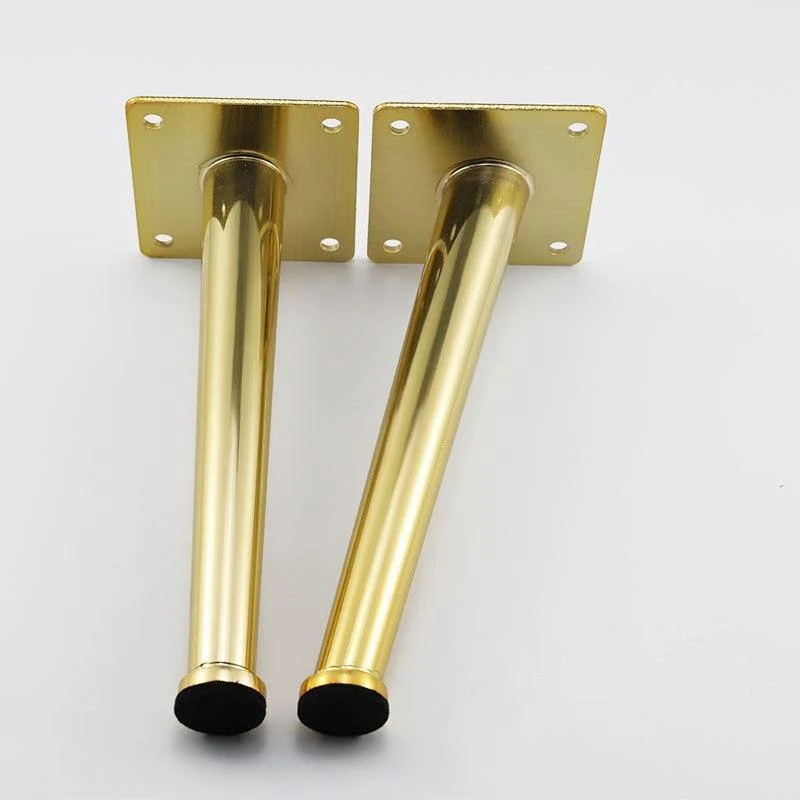 Gold Metall Möbel Bein Kegel Rohr geneigt Sofa Fuß für Schrank Tisch Beine Gummi Fuß Schraube Möbel Zubehör