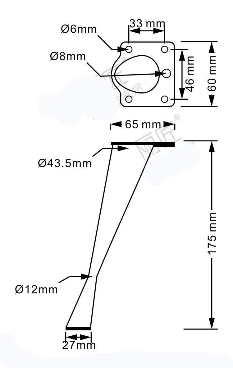 4 Stück Silber Kippmöbel Beine Metall Tischbeine Für Schränke Sofa Fuß Zinklegierung Möbel Zubehör 175mm (Silber)