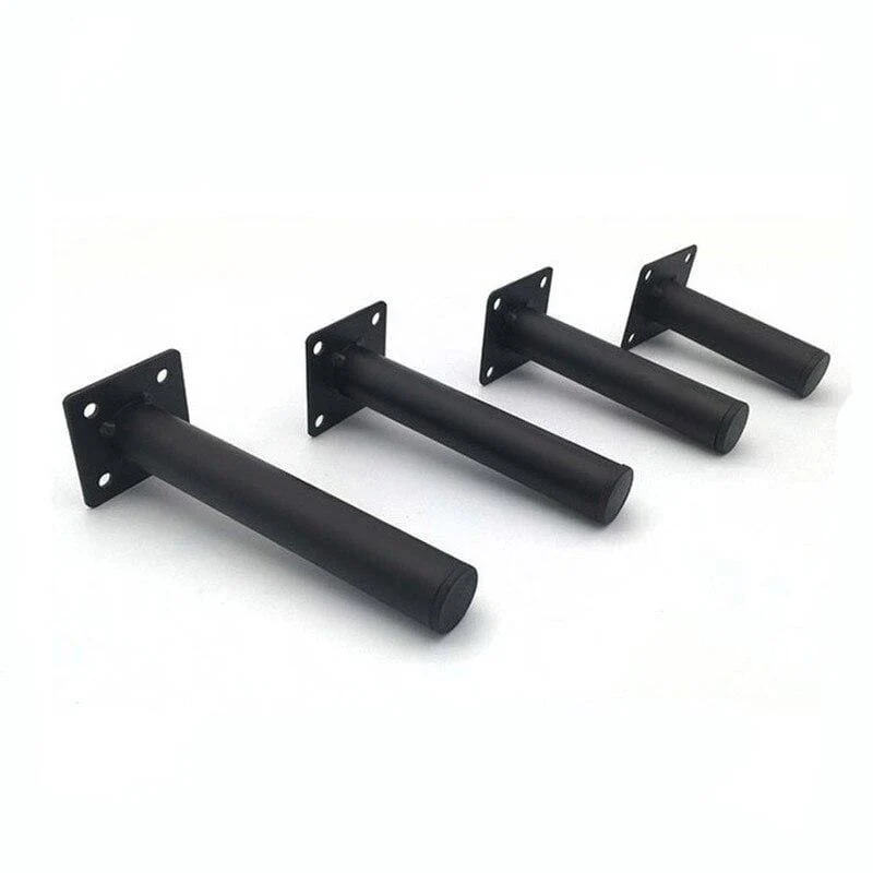 4pcs Black Furniture Legs Schrank Metall Squar Tischbeine Schräge Nadel für TV-Schrank Sofa Fußhöhe Möbel Zubehör