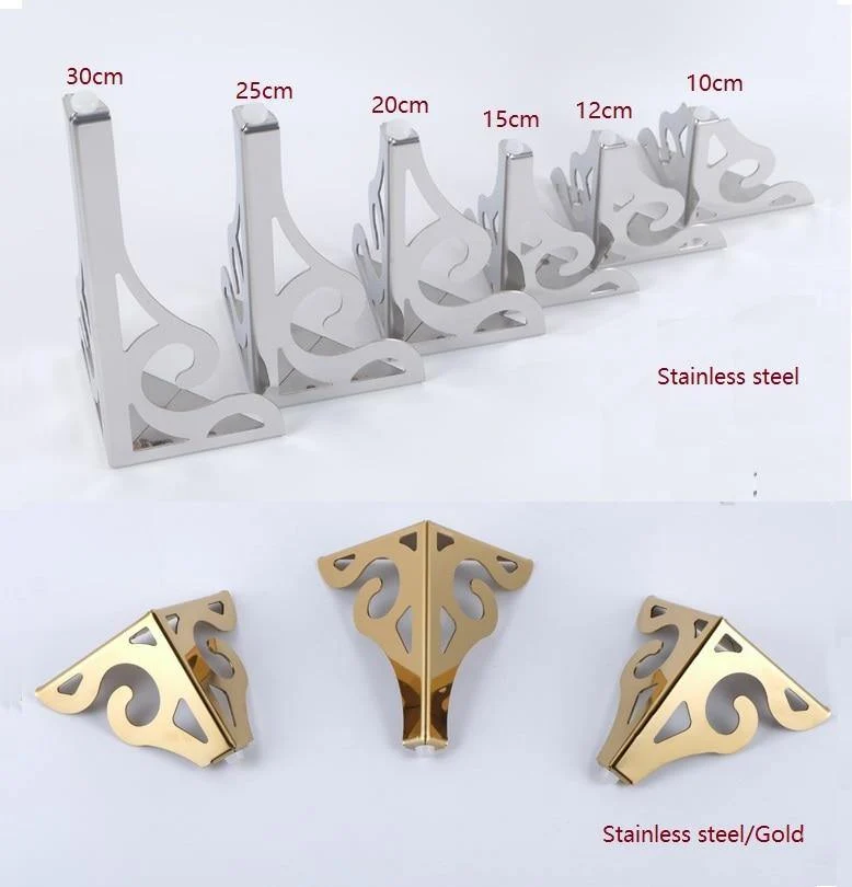 2 Teile/los Premintehdw Edelstahl Möbel Sofa Beine Europäischen Blumenmuster Schrank Füße Hardware Zubehör Gold