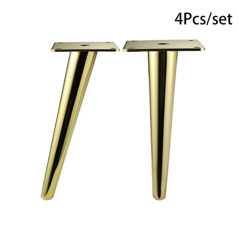 4Pcs / Set Metallmöbel Beine Gold Vertikal / Schrägrohr Sofa Füße Für TV Schrank Schrank Füße Unterstützung Möbel Zubehör