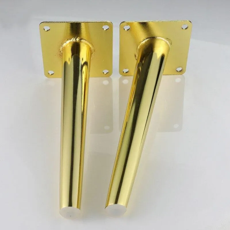 4Pcs / Set Metallmöbel Beine Gold Vertikal / Schrägrohr Sofa Füße Für TV Schrank Schrank Füße Unterstützung Möbel Zubehör