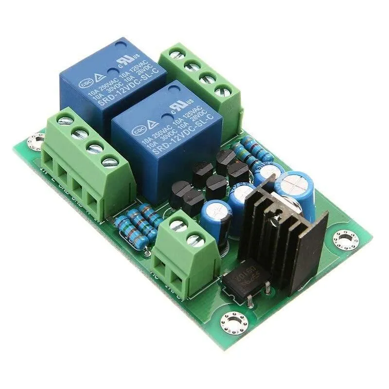 1-teilige Audio-Lautsprecher-Schutzplatinen Zusammengebaute Stereo-Lautsprecher-Platine Zweikanal-Relais-PCB-Schaltungsmodul 12-15 V (wie in der Abbildung gezeigt)