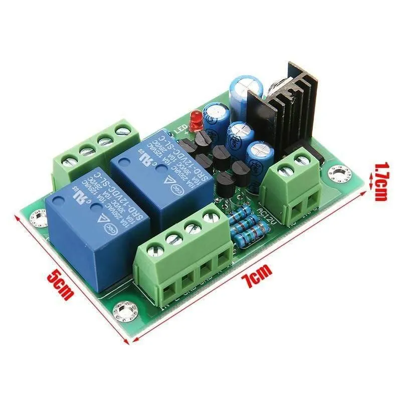 1-teilige Audio-Lautsprecher-Schutzplatinen Zusammengebaute Stereo-Lautsprecher-Platine Zweikanal-Relais-PCB-Schaltungsmodul 12-15 V (wie in der Abbildung gezeigt)
