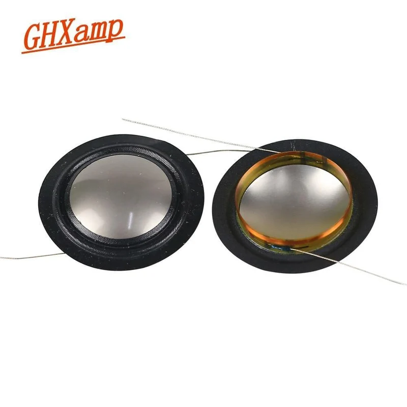 GHXAMP 25.4 mm importierte Metall-Titanfolie + Seidenseitenmembran, 25-Kern-Hochtöner, Schwingspule, Lautsprecher-Reparaturfolie, 8 OHM, 1 Paar