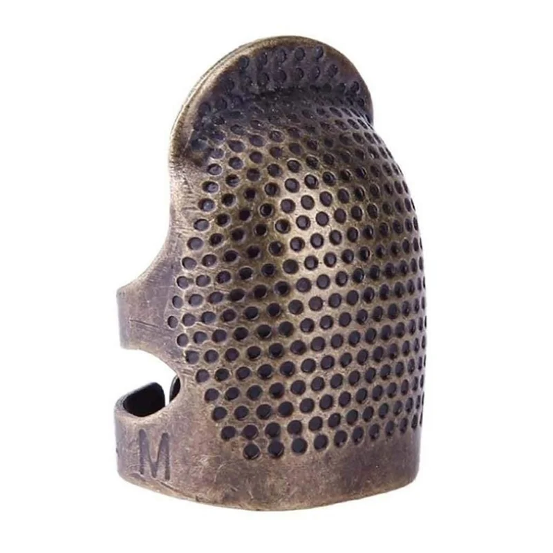 Kupfer Fingerschutz Nadel Fingerhut Vintage Gold verstellbare Fingerspitze Fingerhut Home Needle Arts Crafts Nähwerkzeuge Zubehör