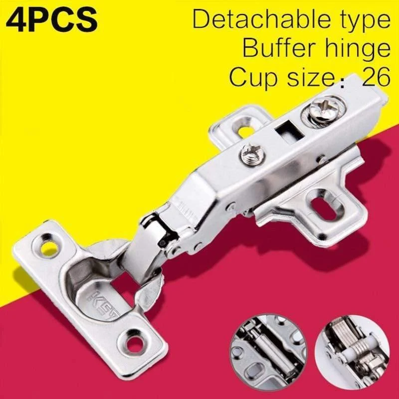 4 Stück / Set Kleine Scharniere Mini Eingebaute Dämpfung Hydraulische Pufferung Mute Pipe Möbel Vitrine 26mm Scharnierbecher
