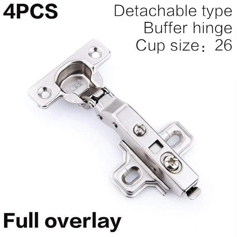 4 Stück / Set Kleine Scharniere Mini Eingebaute Dämpfung Hydraulische Pufferung Mute Pipe Möbel Vitrine 26mm Scharnierbecher