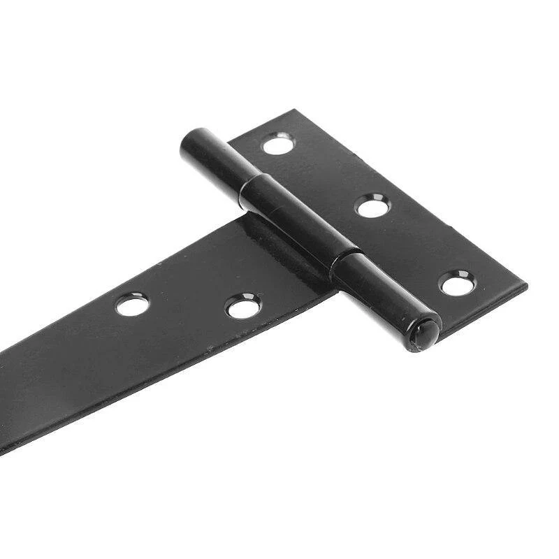 Schwarze Farbe T-Form Dreieck Scharnier Schrank Schuppen Holz Tür Tor Scharniere Hardware