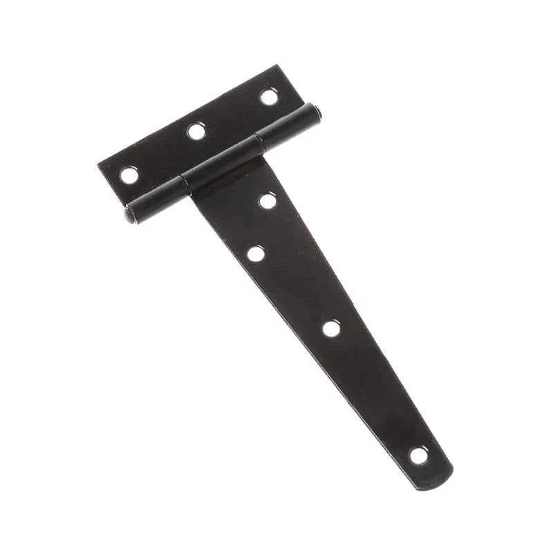 Schwarze Farbe T-Form Dreieck Scharnier Schrank Schuppen Holz Tür Tor Scharniere Hardware